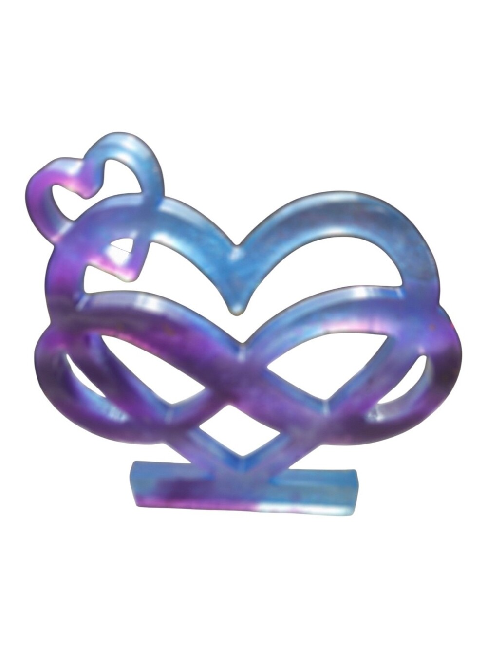 Resin Love Sign – Infinity Heart Sculpture, Glitter Ombre - Picture 3 of 5